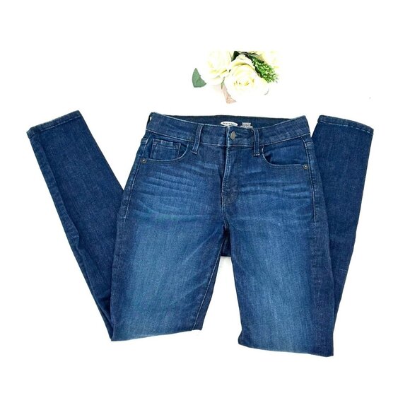 Old Navy Rockstar Jeans Womens Size 2 Med Blue Denim Built In Sculpt - Picture 3 of 7